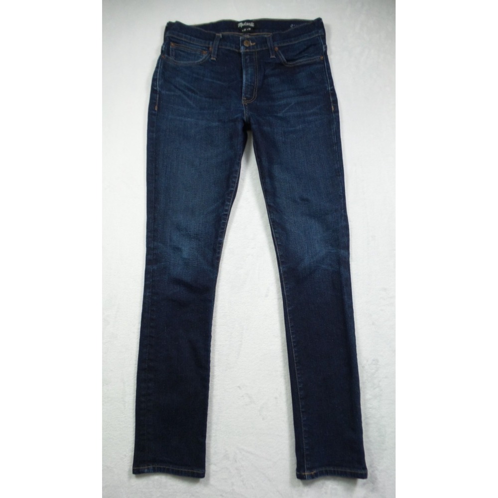 Madewell Jeans Mens Size 32 x 32 Blue Denim Skinny Stretch Dark Wash 5-Pocket